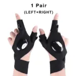 LED Flashlight Waterproof Gloves - Practical Durable Fingerless Gloves - Image 13