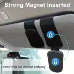 Universal Magnetic Sunglass Holder – Sleek Car Visor Clip for Easy, Secure Eyewear Storage - Image 3