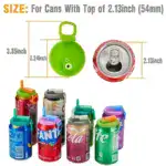 Reusable Soda Can Lid with Silicone Straws – Spill-Proof, Bug-Proof, Snap-On Drink Cover for Cans - Image 5