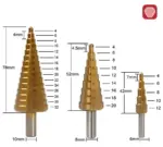 6-Piece Titanium-Coated Step Drill Bit Set - Image 4