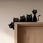 Metal Cat Door Topper – Reversible Decorative Cat Silhouette for Doors & Shelves - Image 2
