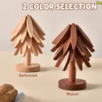 Christmas Tree Bamboo Trivet Set – Foldable Heat-Resistant Coasters for Kitchen & Dining - Image 9
