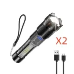 Outdoor LED Flashlight with COB Warning Light - Image 9